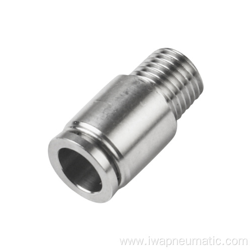 Stainless steel mini round male connector